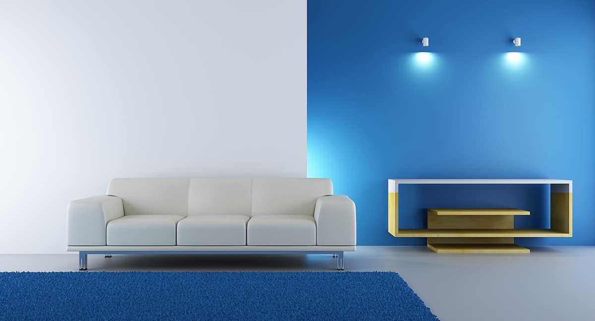 White Blue Carpet