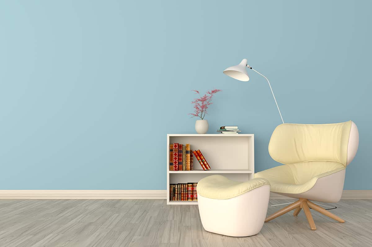 Blue Wall and Cream Furniture