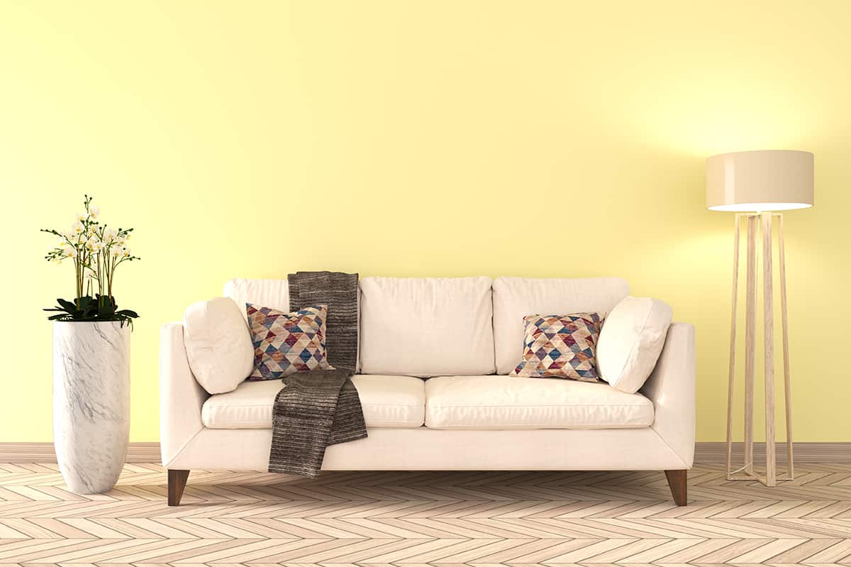 Pale Yellow Wall and Cream Furniture