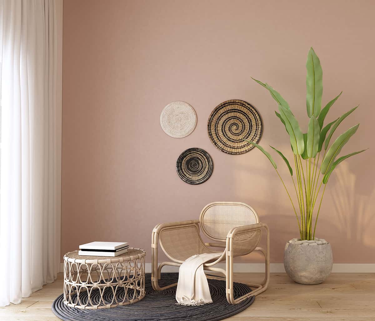 Pink Wall and Cream Furniture