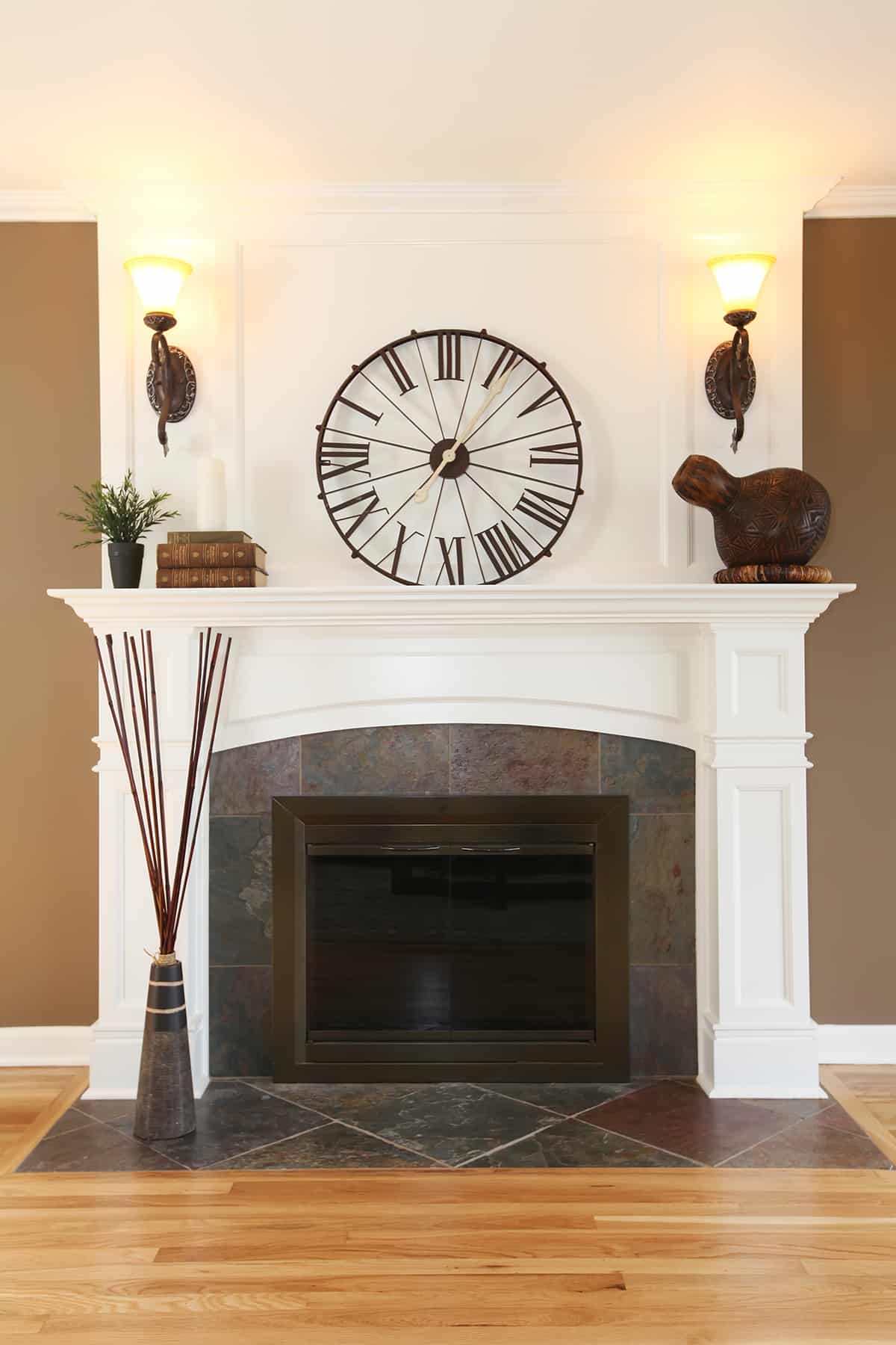 Place the Clock Above the Fireplace Mantel