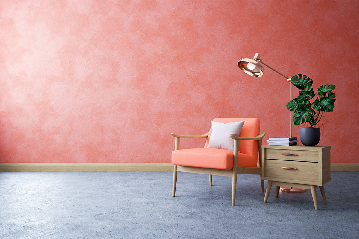 Coral Pink Wall Color
