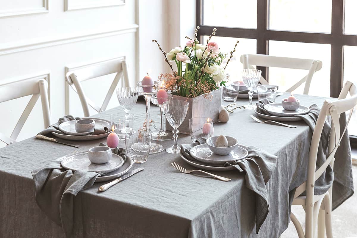 Gray Tablecloth