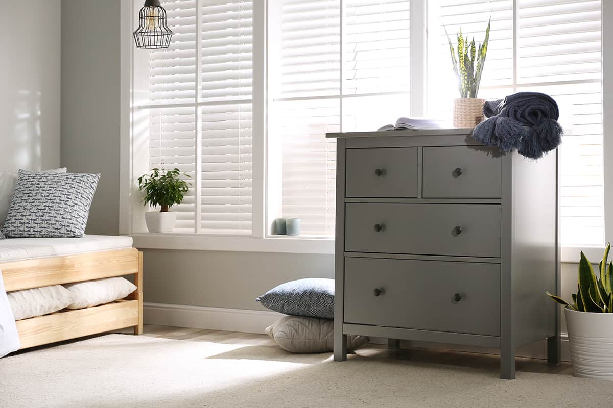 Monochrome Gray Dresser that Go with a Gray Room