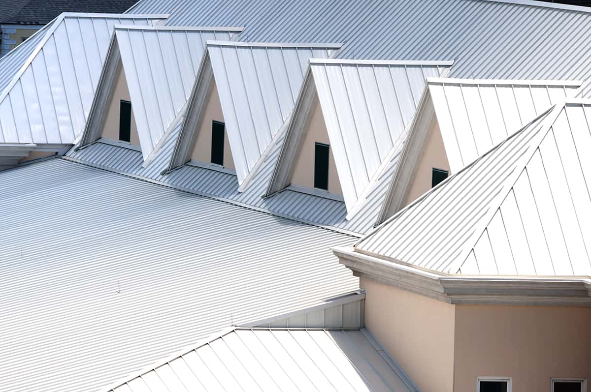White and Cream Metal Roof