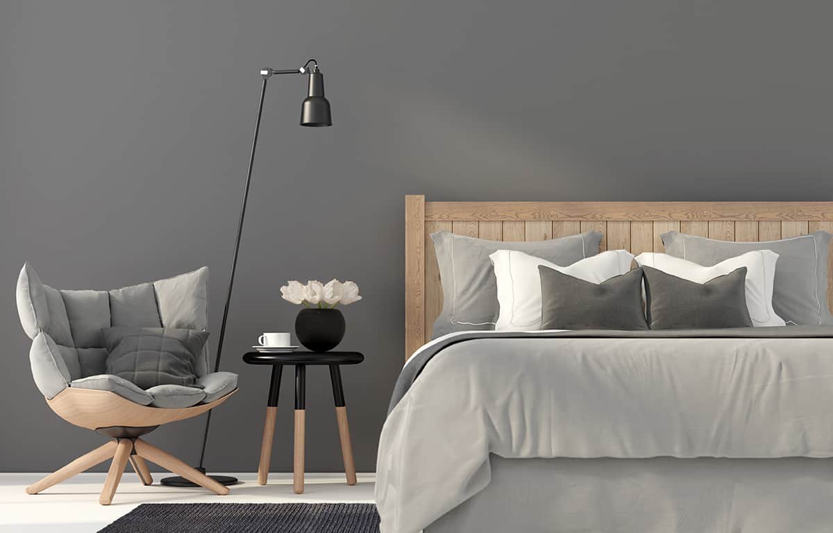 Frame Your Bedside with a Metal Floor Lamp
