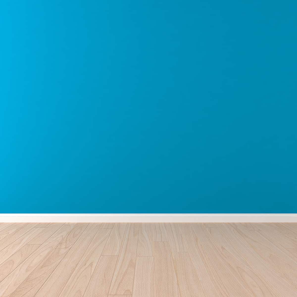 Light Hardwood with Blue Walls