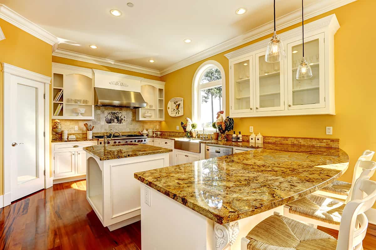 Yellow Wall Paint that Go with White Cabinets