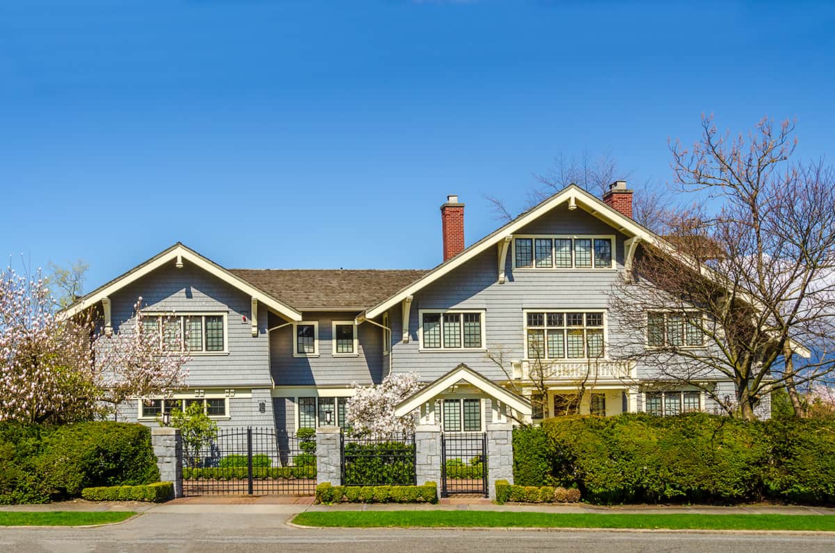 Brown Roof with Light Blue Exterior