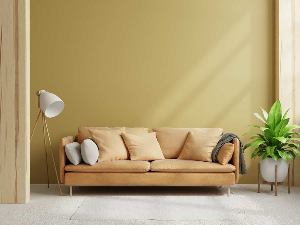 Beige Sofa Go with Yellow Walls