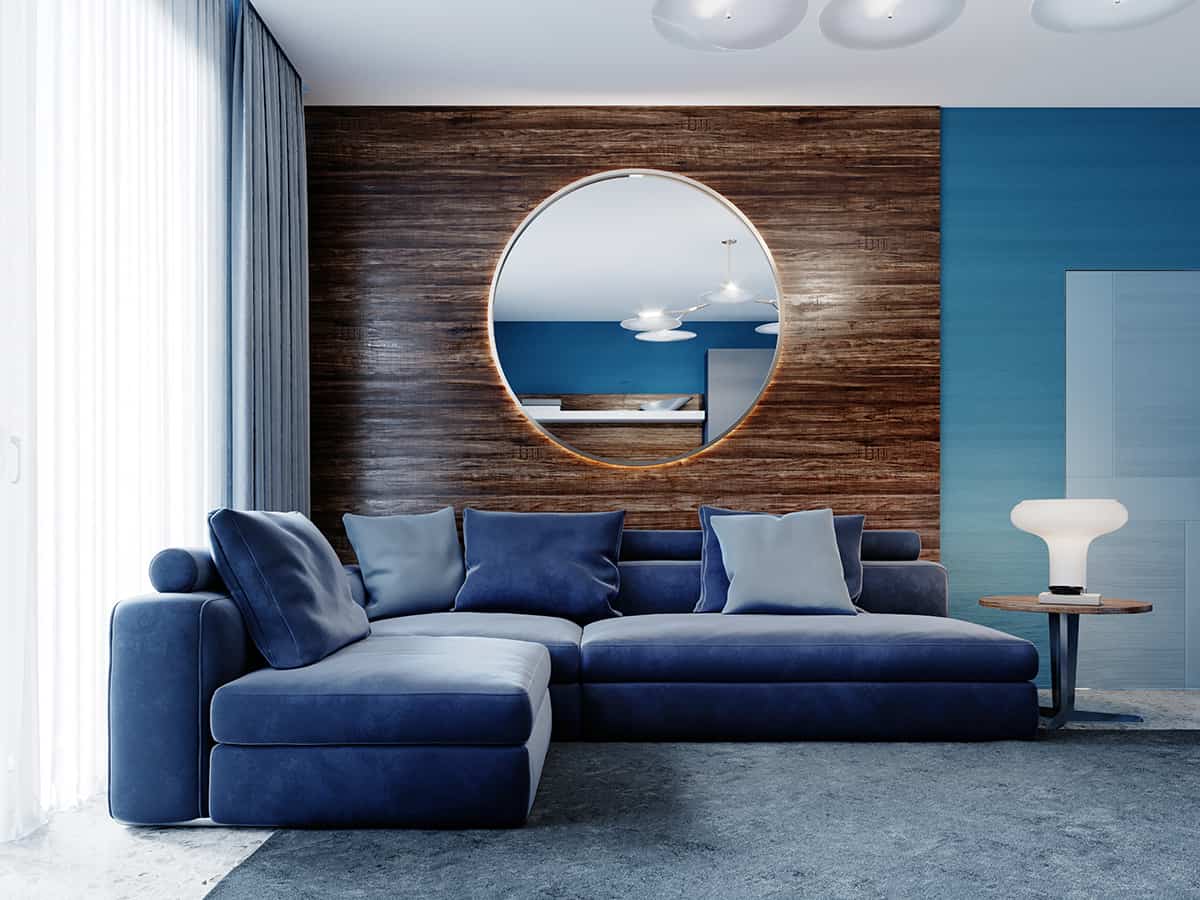 Blue Carpet to Pair with Brown Walls