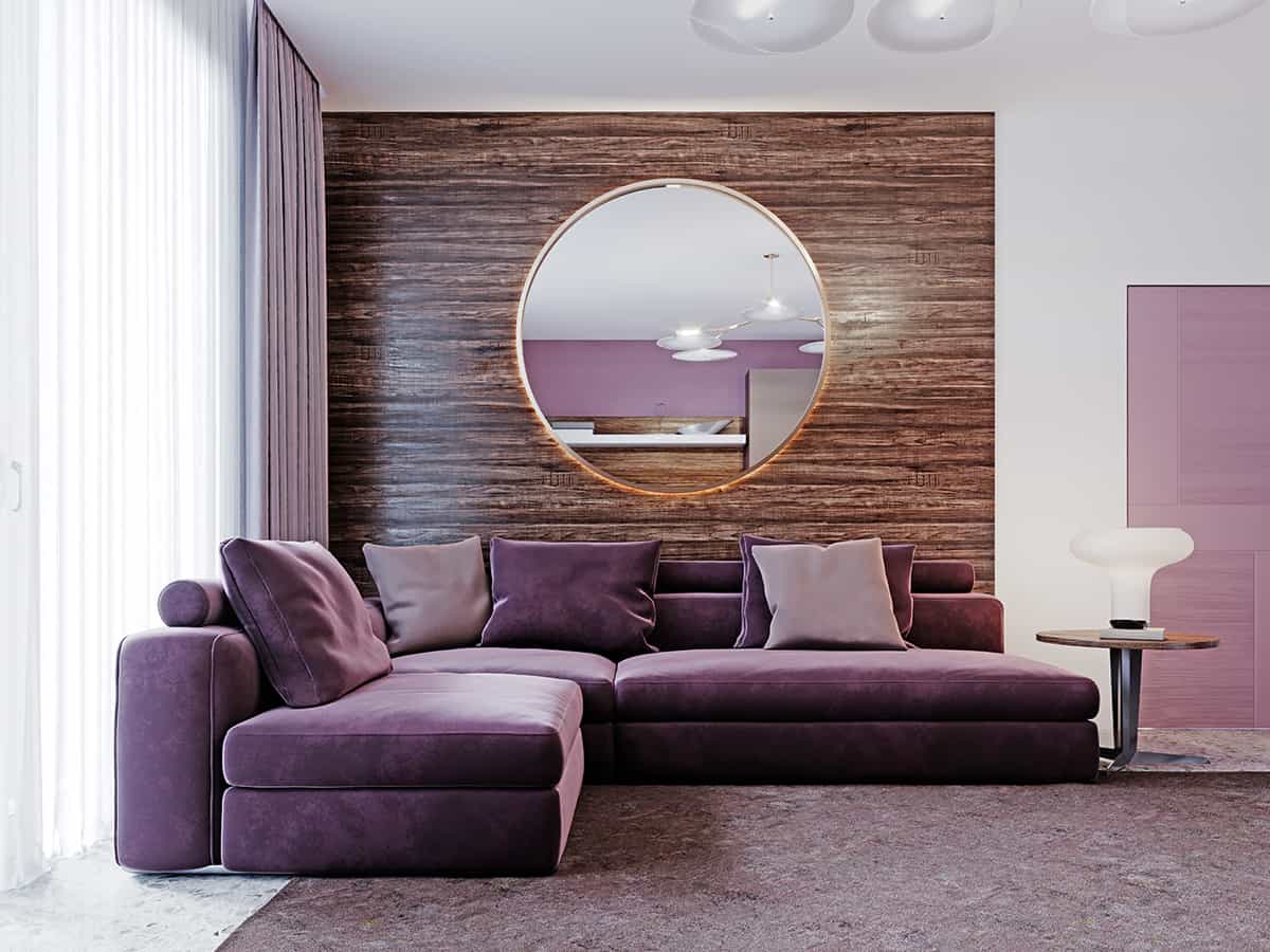 Purple sofa