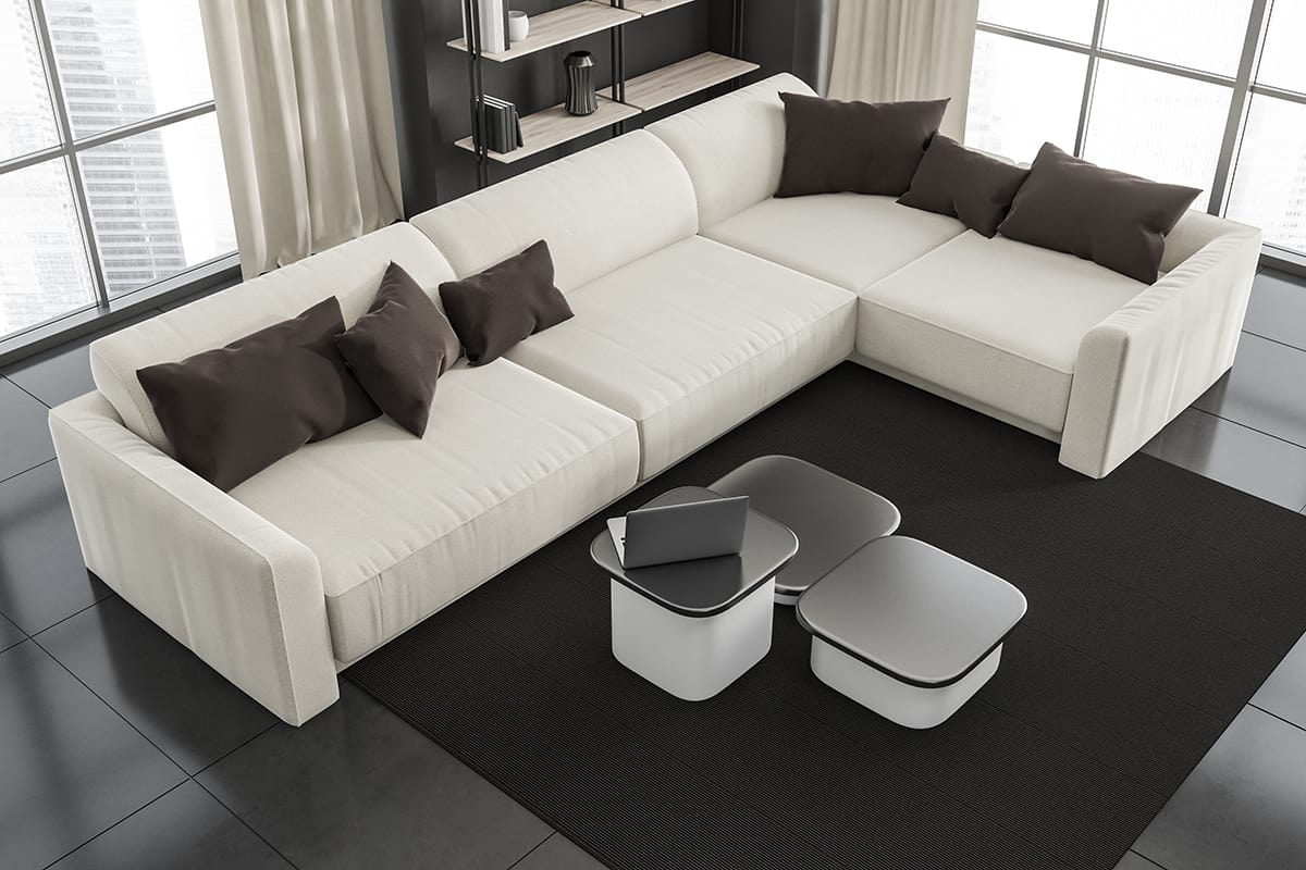 White Sofa Colors for Dark Floors