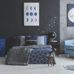 Bustling Gray and Blue Bedroom Ideas