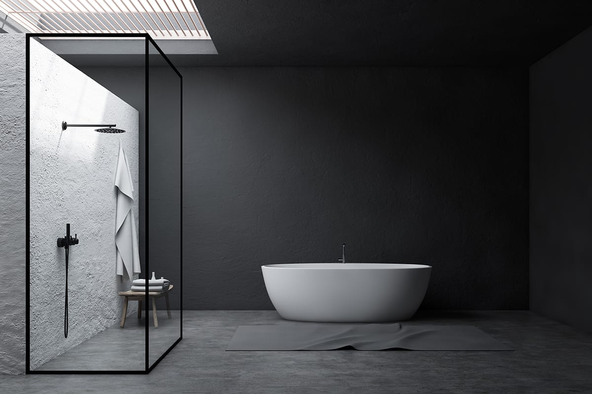 Dark Gray Bathroom Ceiling