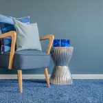 Eye Catching Wall Colors that Go with Blue Carpet