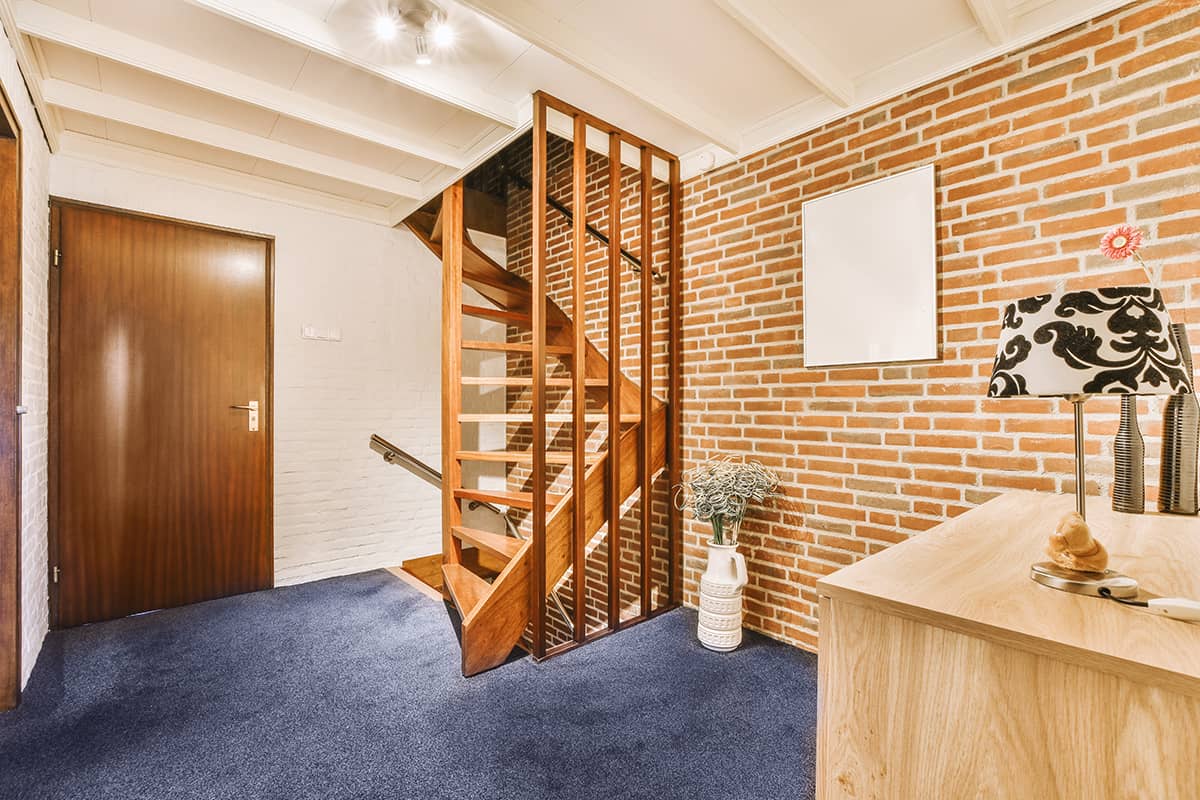 Navy Blue Baement Floor