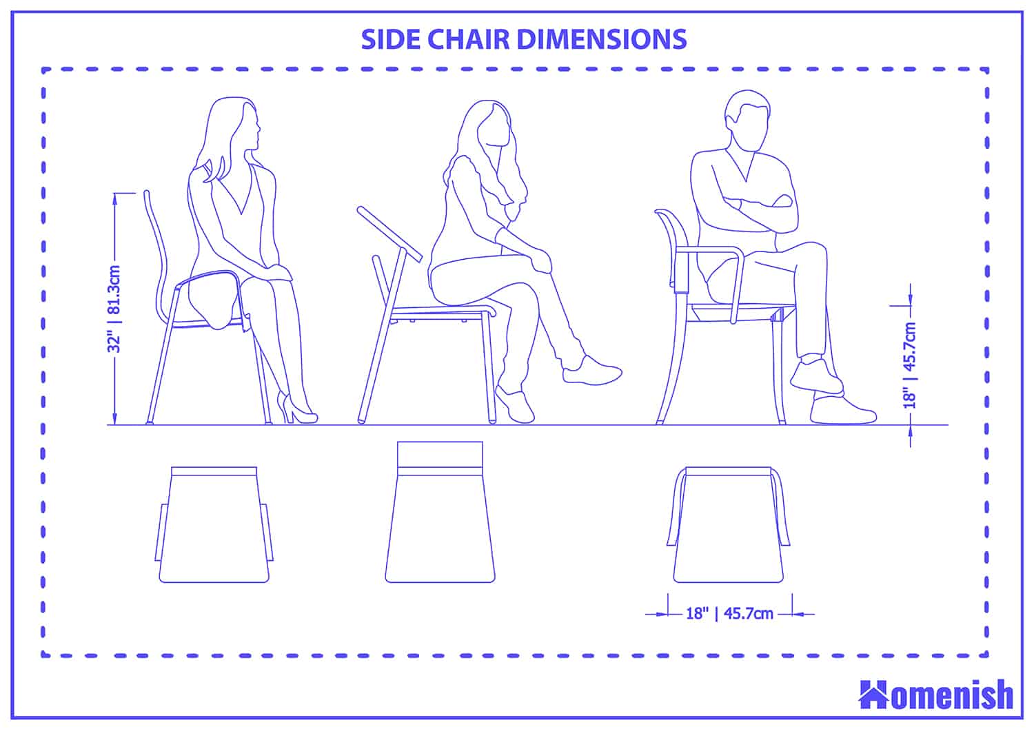 Side chair dimensions