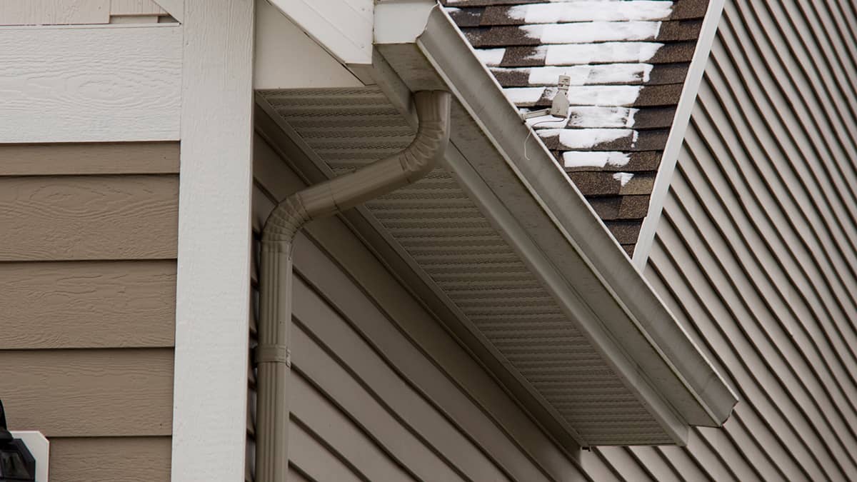 Beige Soffit and Fascia