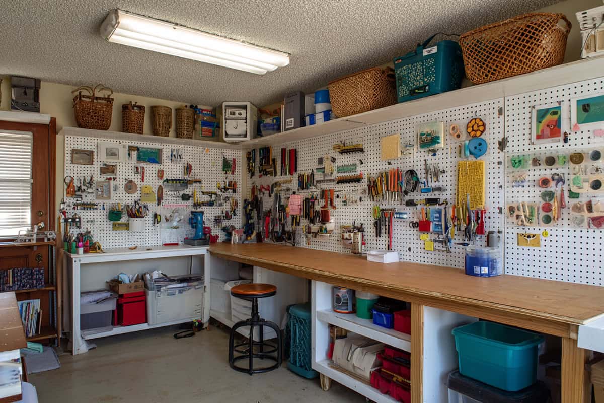 Pegboard Organizer Wall
