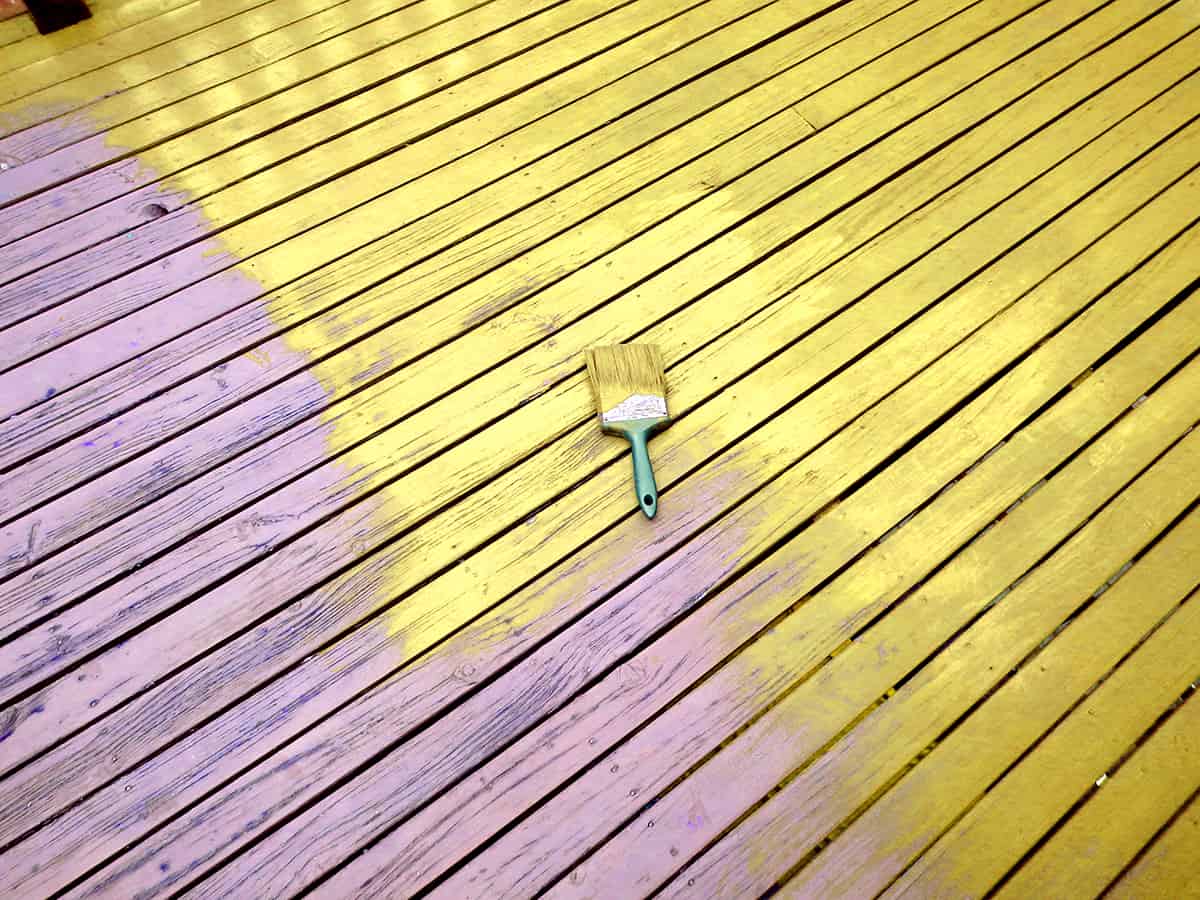 Yellow Deck with White Walls