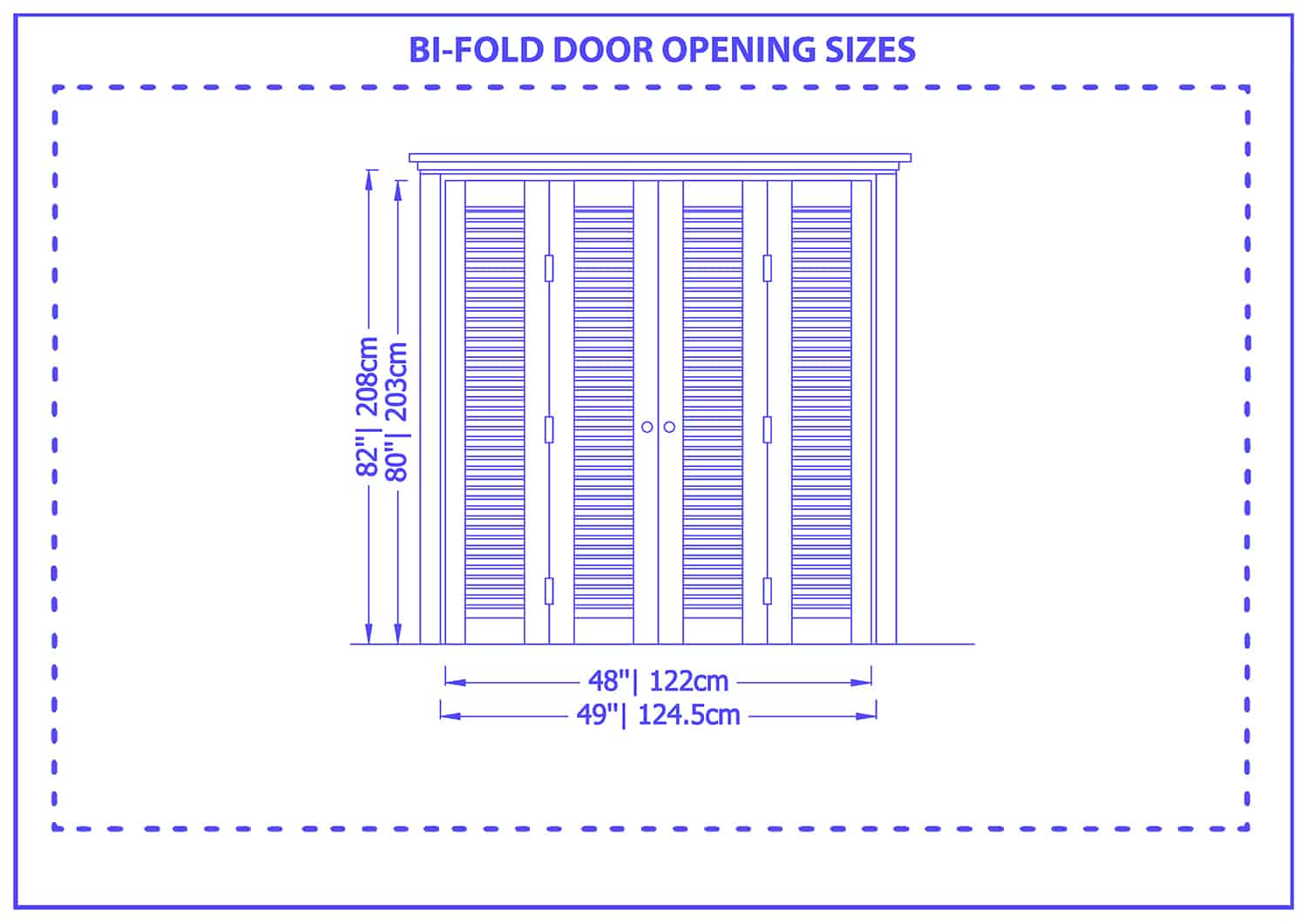 Bifold door opening sizes