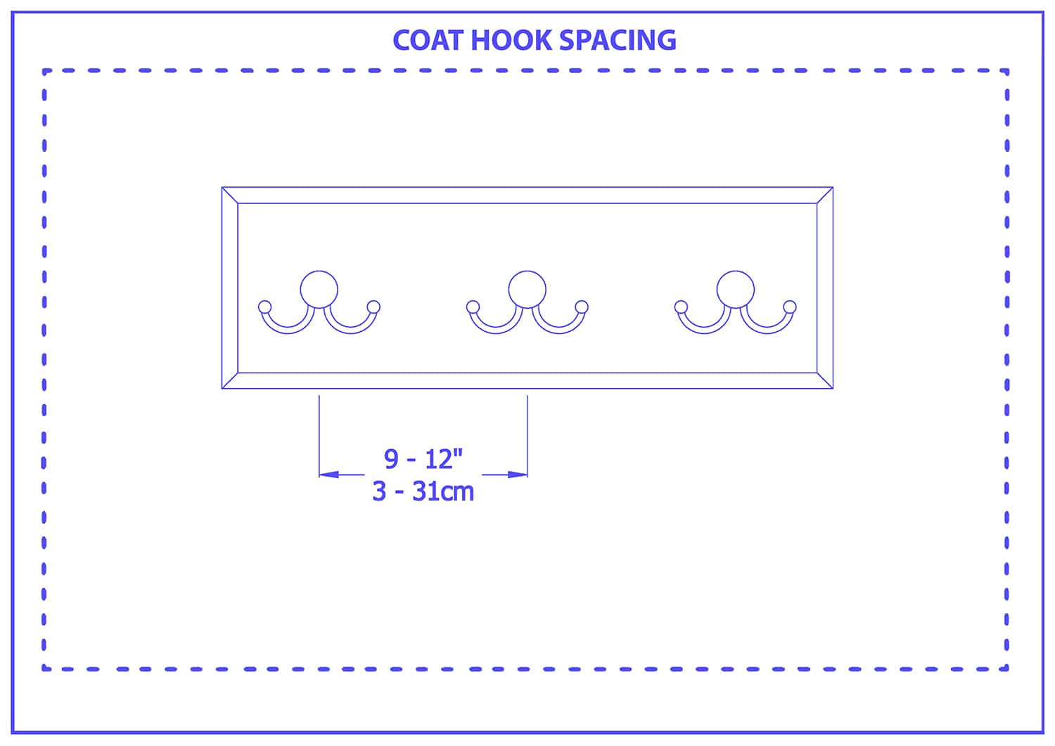 Coat hook spacing