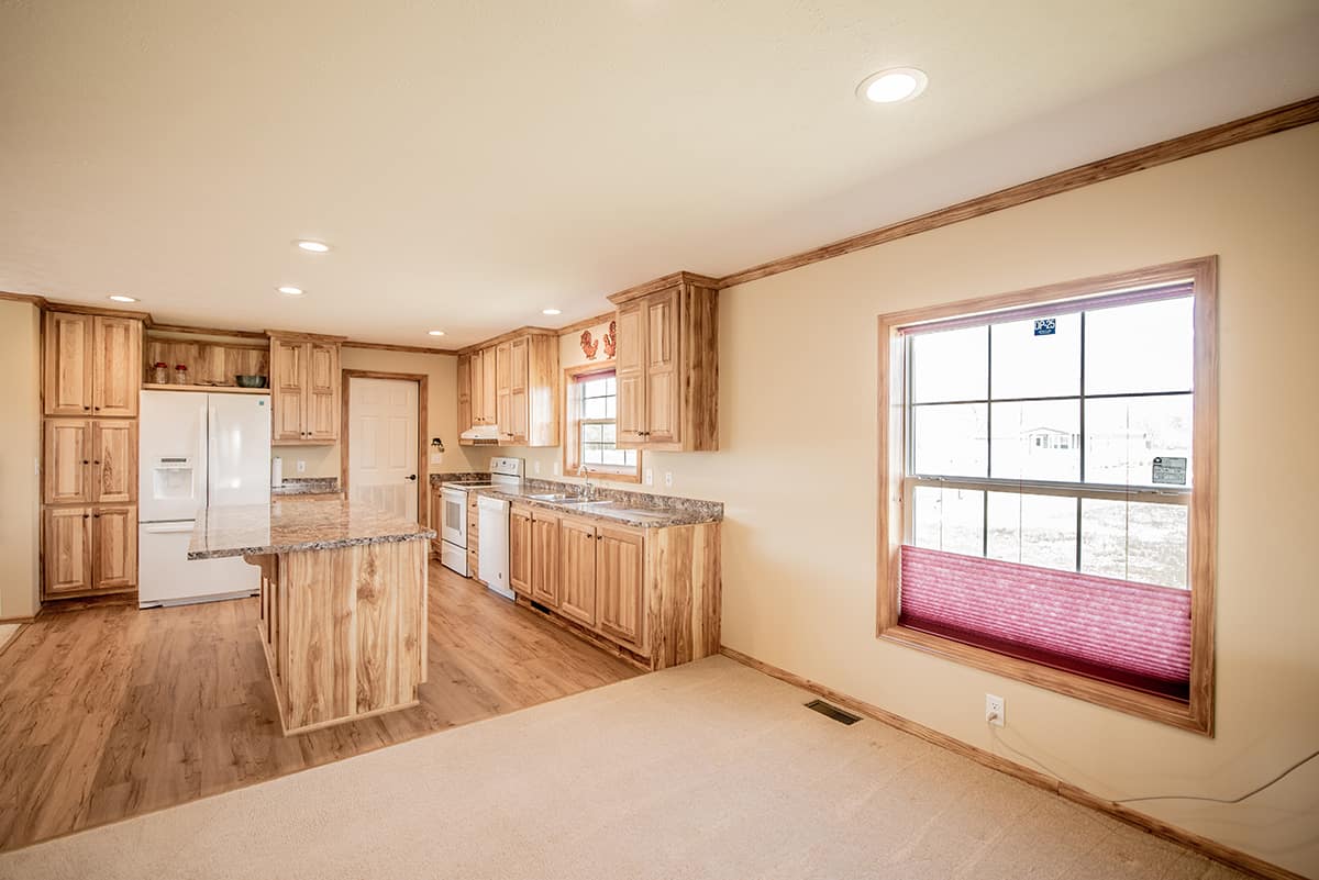 Cozy Color Scheme with Hickory Cabinets