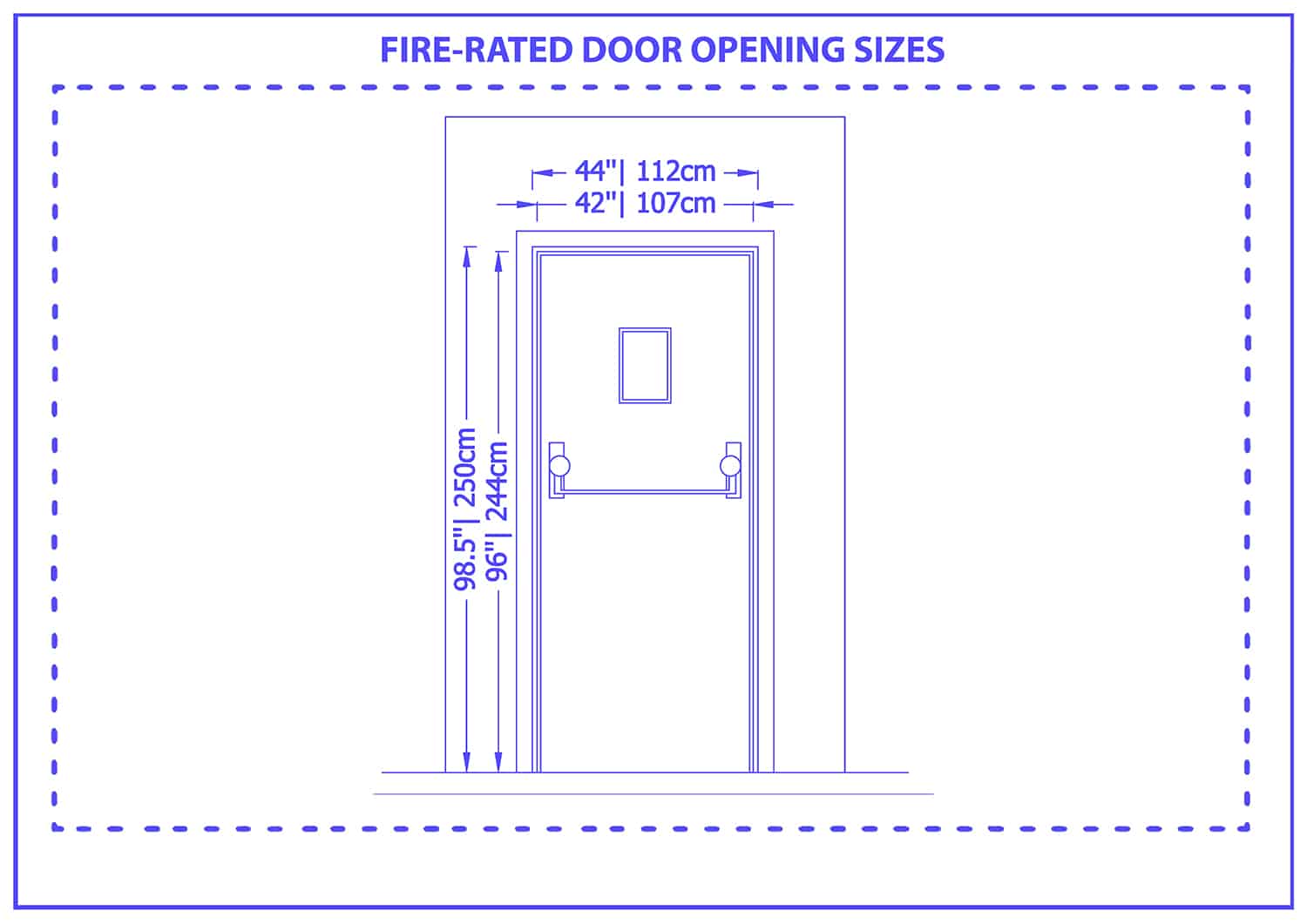Fire rated door opening sizes