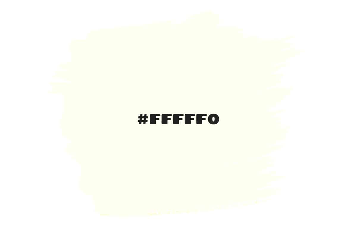 Ivory–Hex Code #FFFFF0
