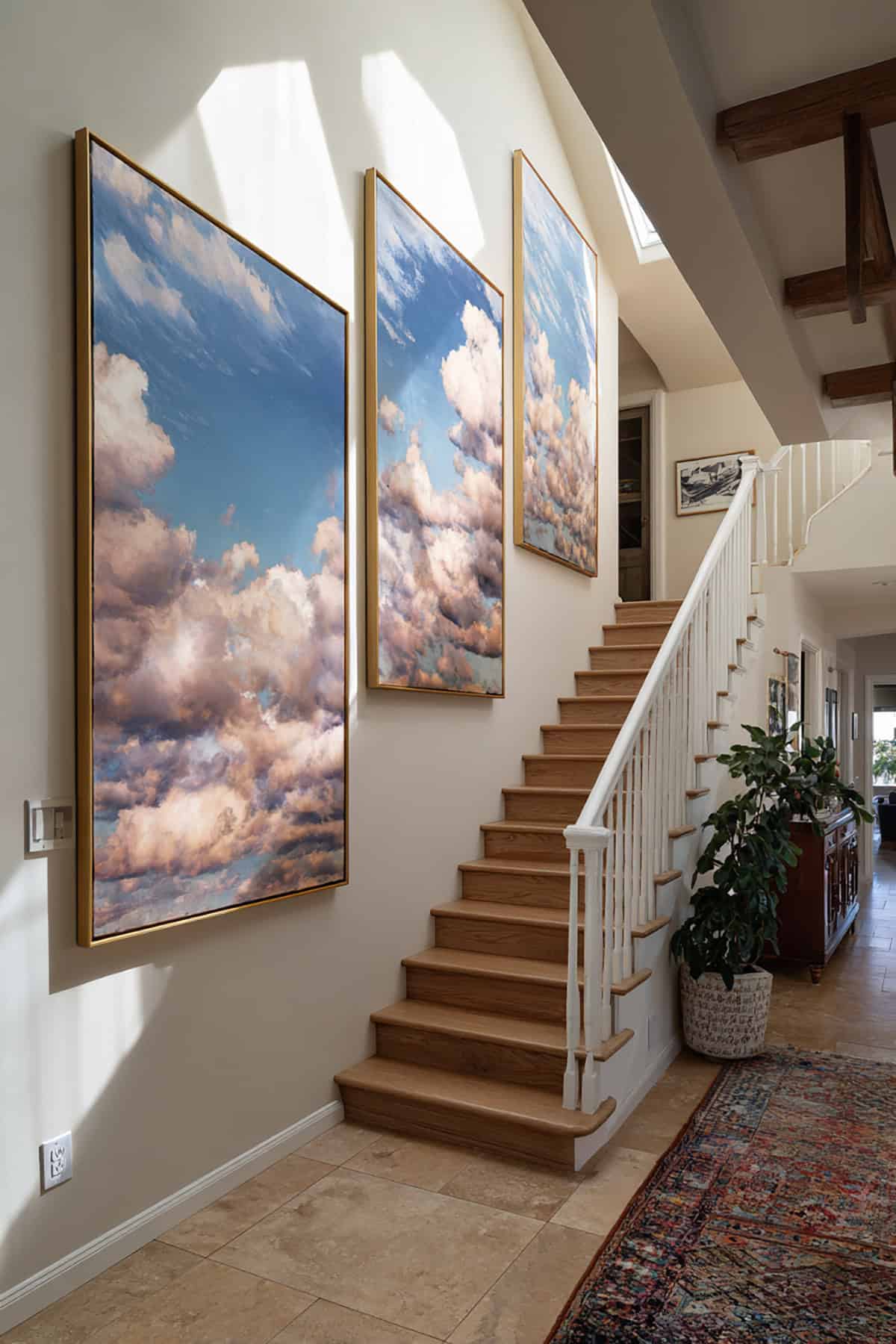 Vertical Trio Of Large Art