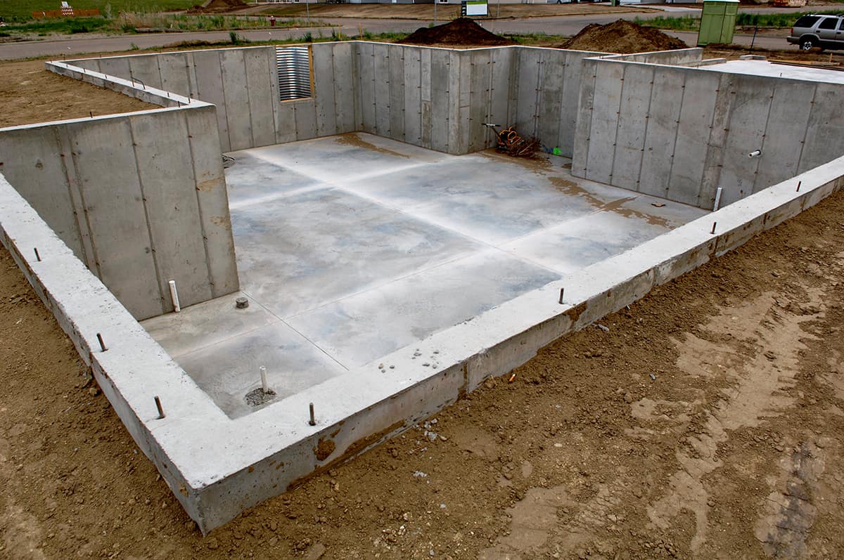 Concrete poured