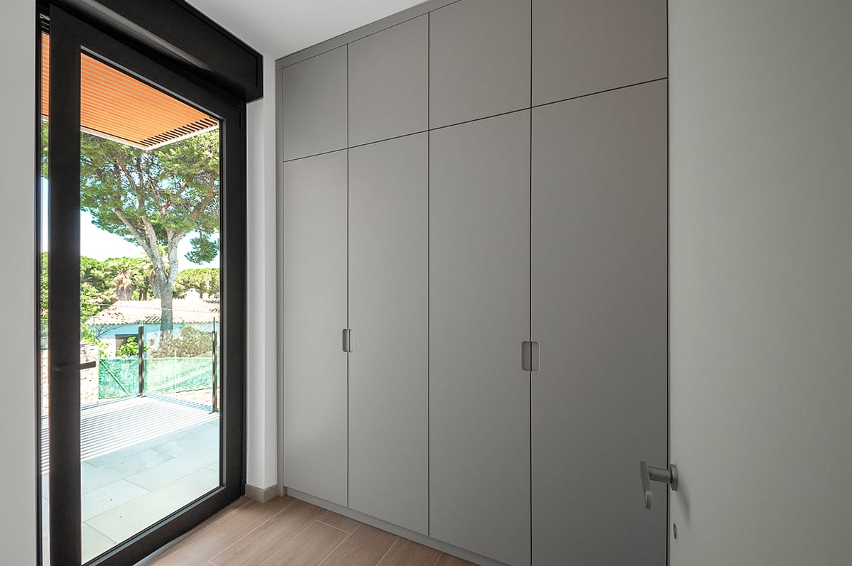 Gray Closet Doors