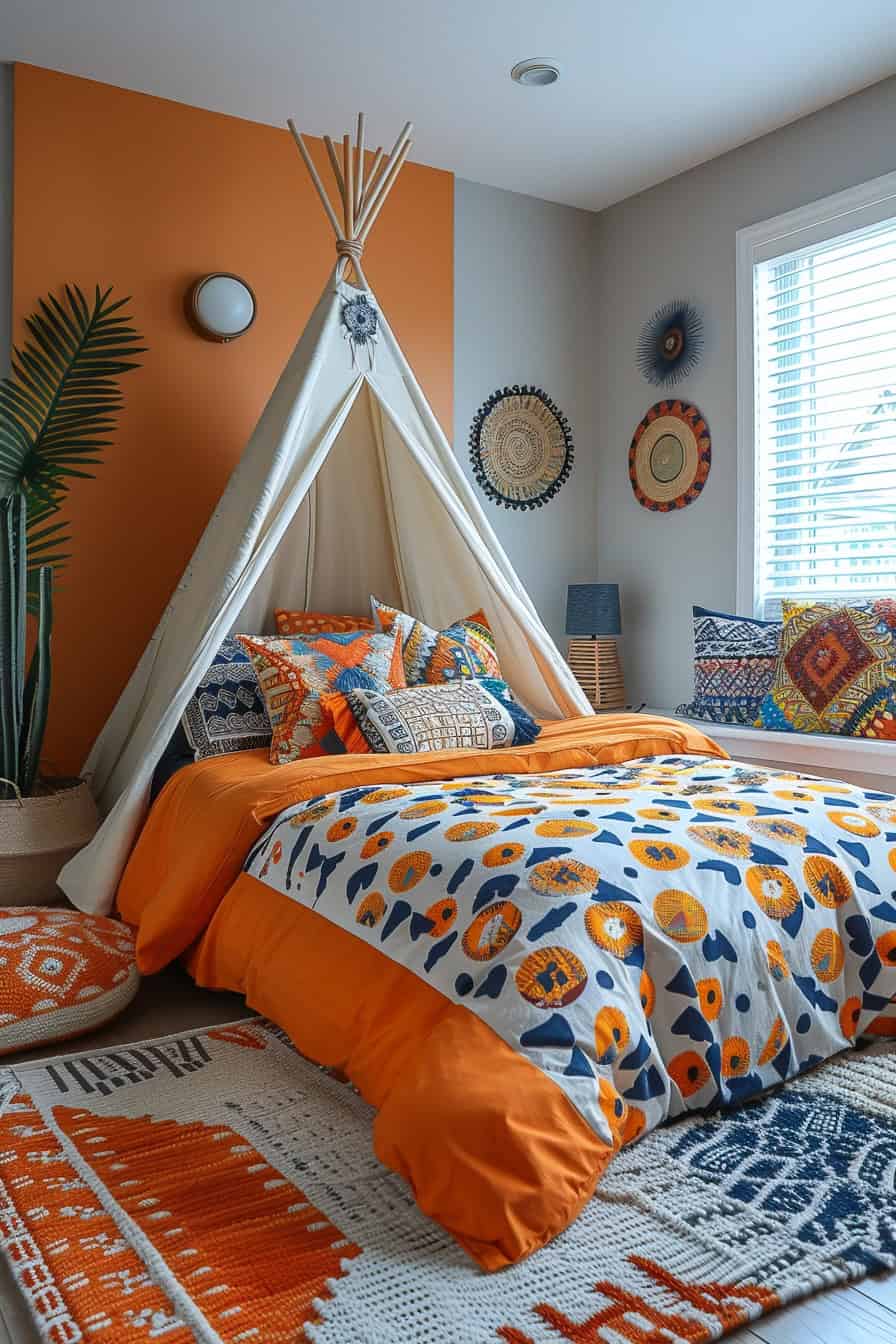 Boho inspired kids' bedroom