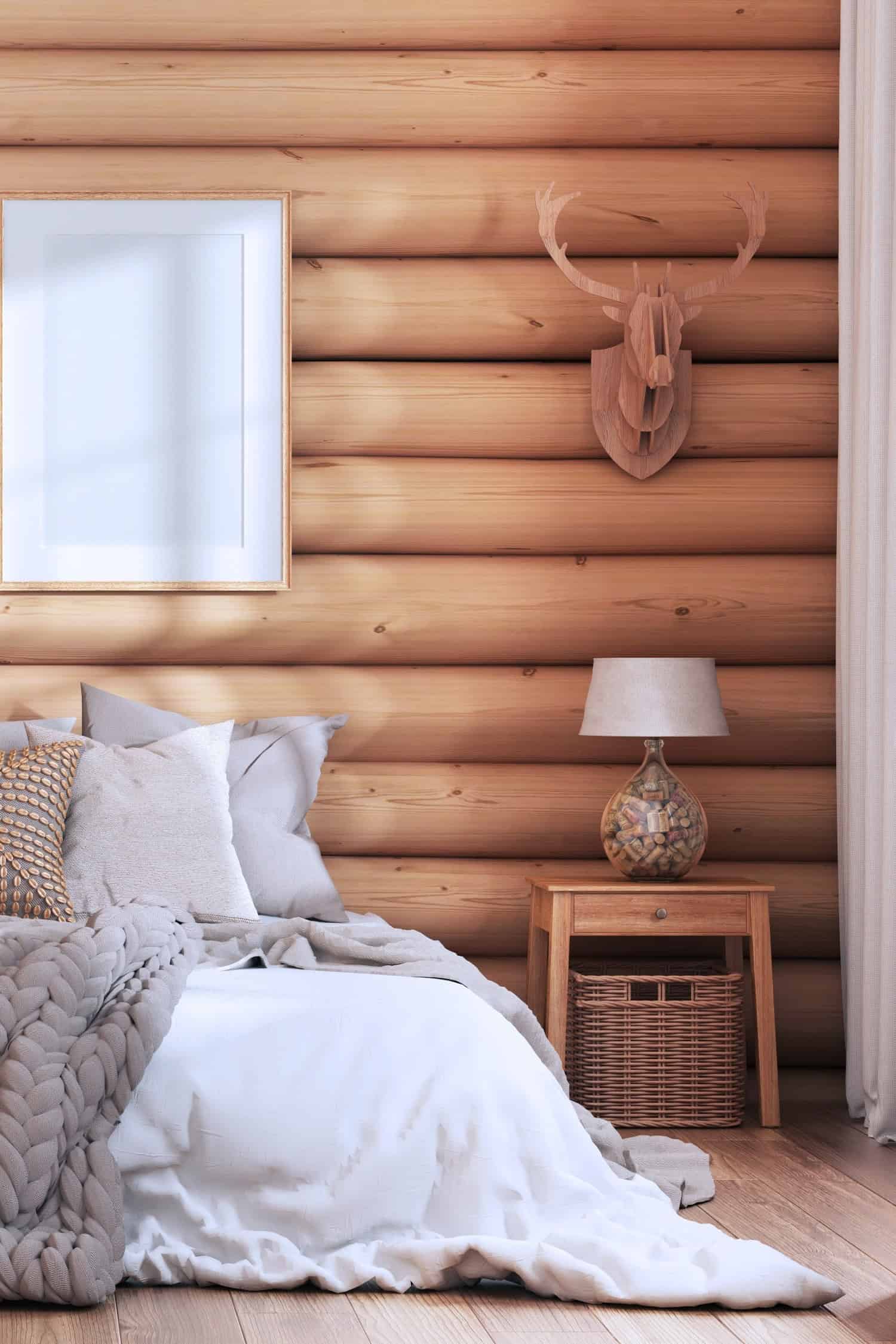 Log Cabin Boho Bedroom
