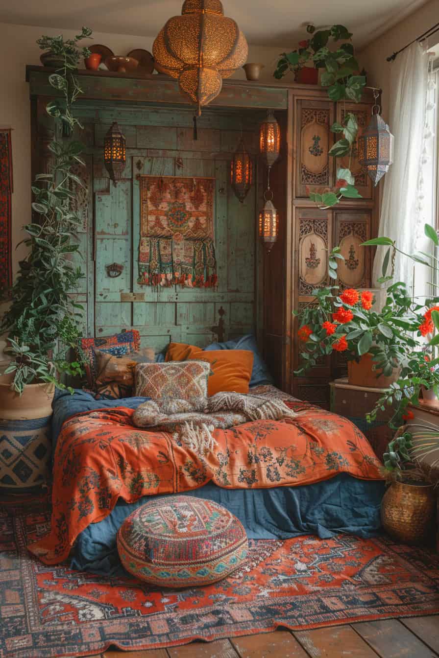 Moroccan Inspired Boho Bedroom