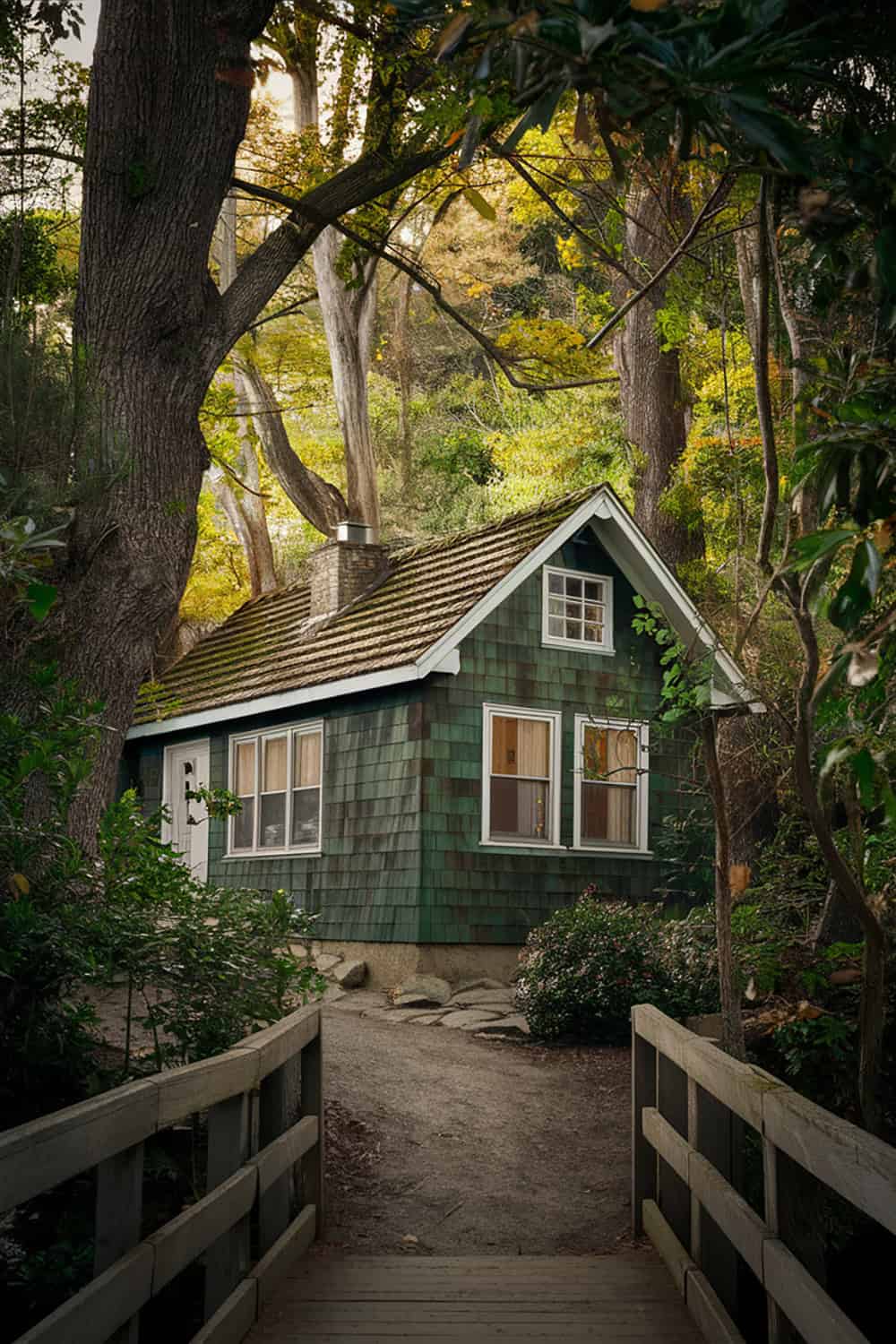 Green Cabin in the Woods