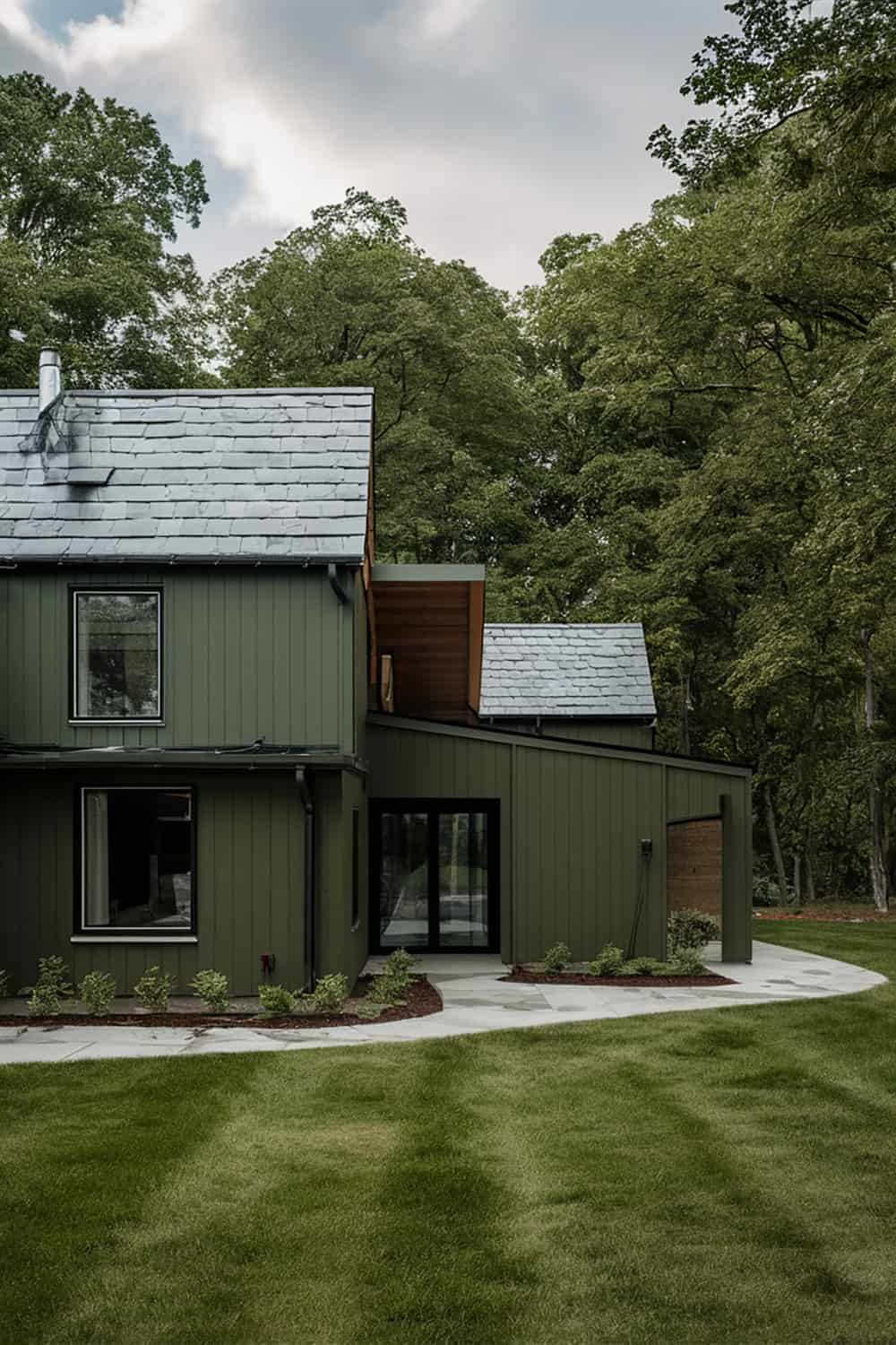 Green House with Slate Roof