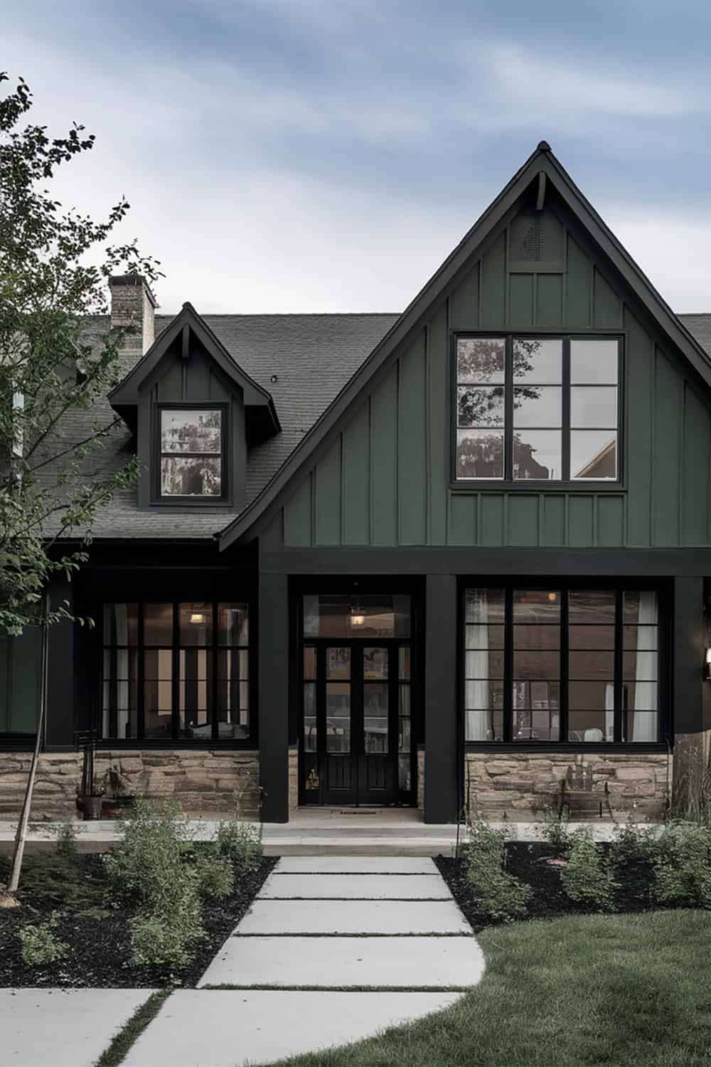 Green and Black Modern Contrast