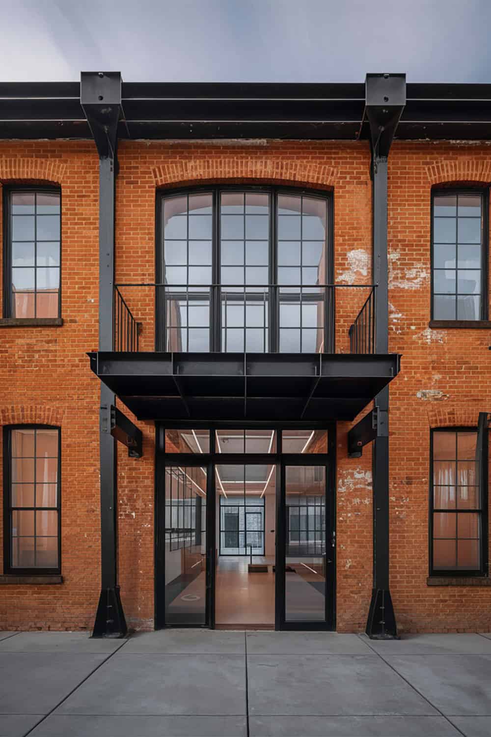 Industrial Orange Brick Loft