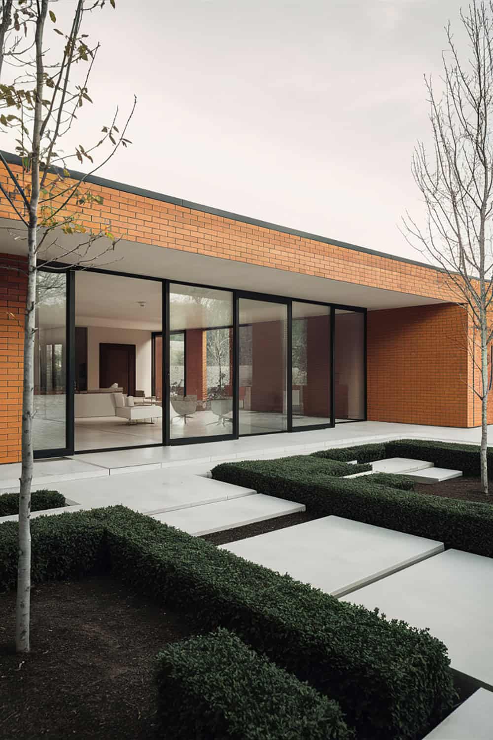 Mid Century Modern Orange Brick Home