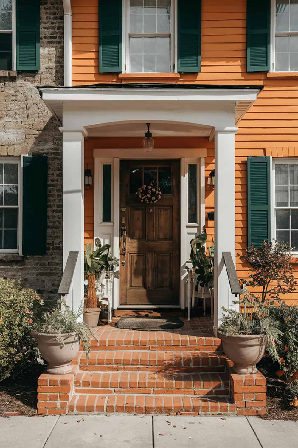Orange Brick Front Entrance