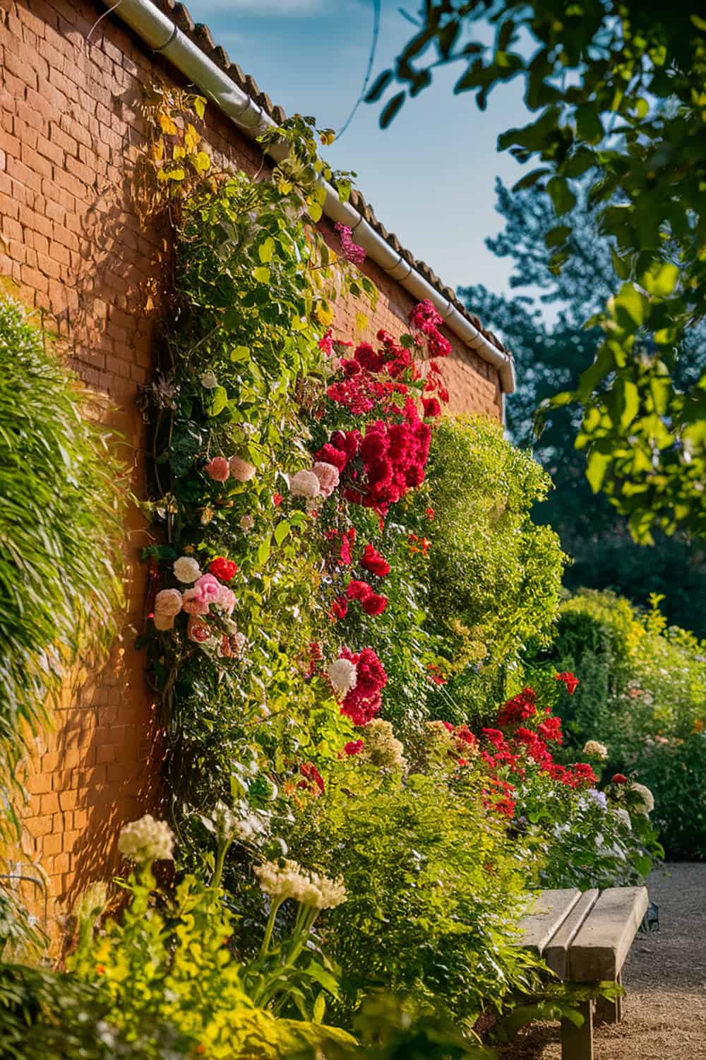 Orange Brick Garden Wall