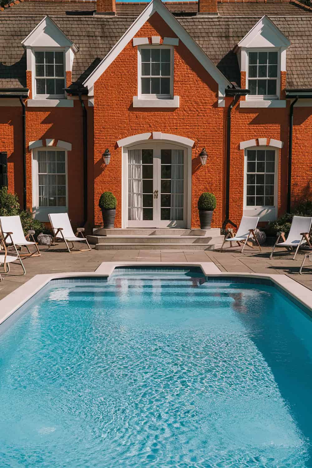 Orange Brick Pool House