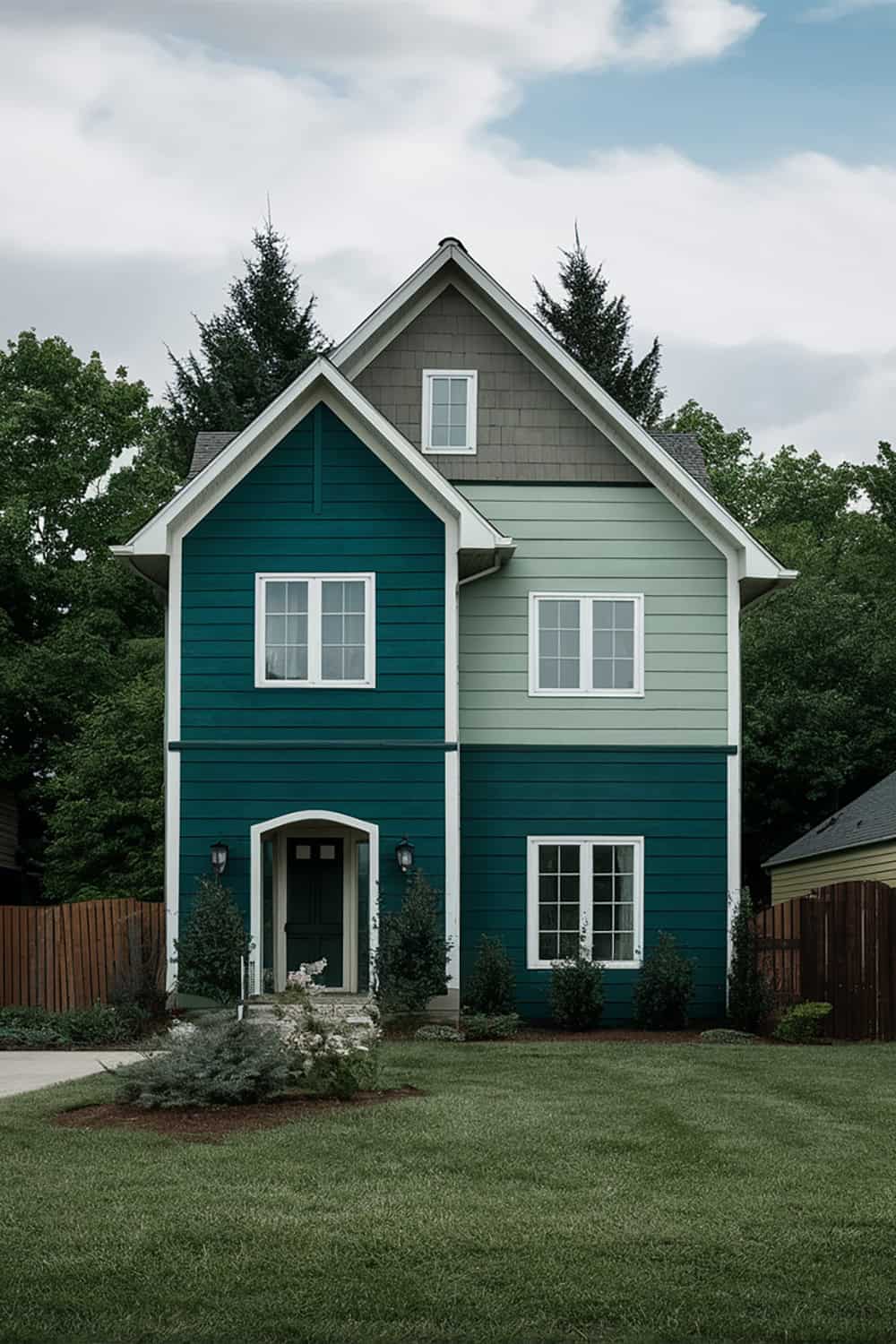Two Tone Green Exterior