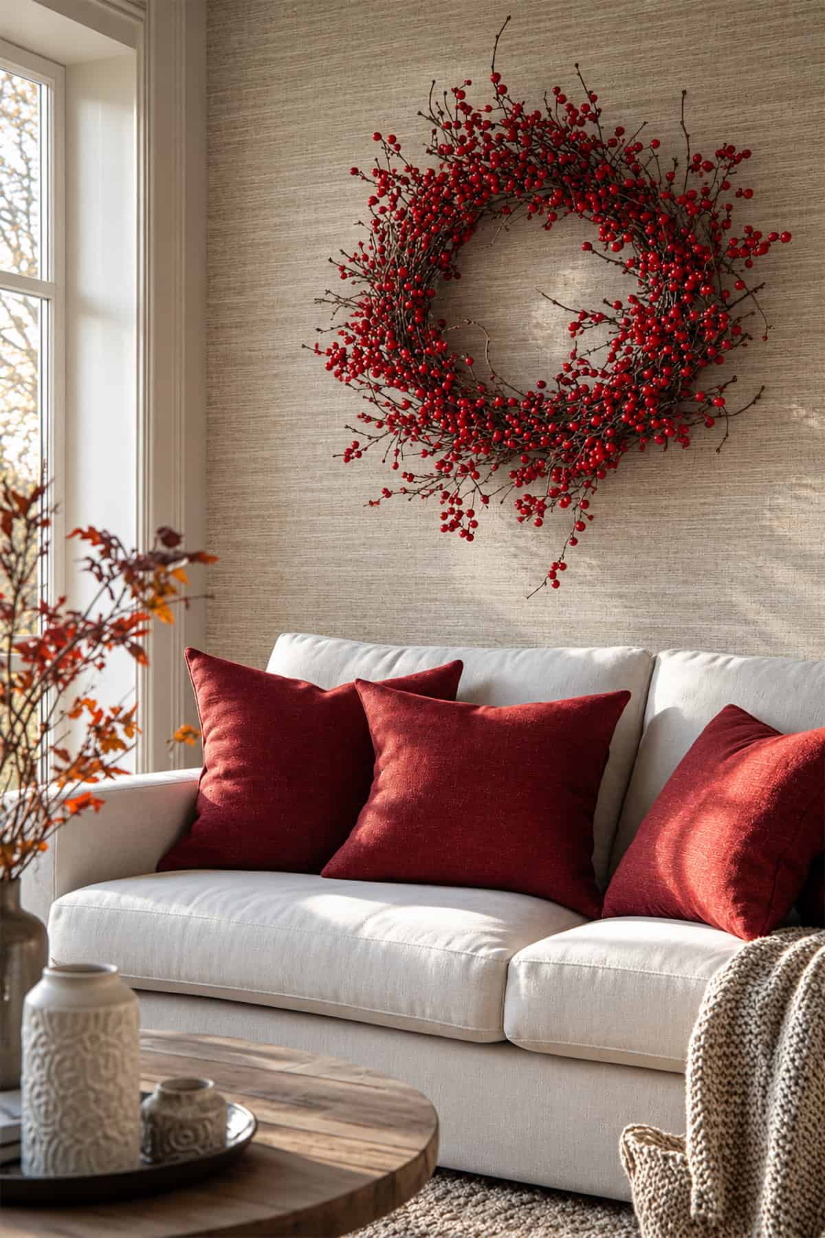 Autumn Wreath on Wall