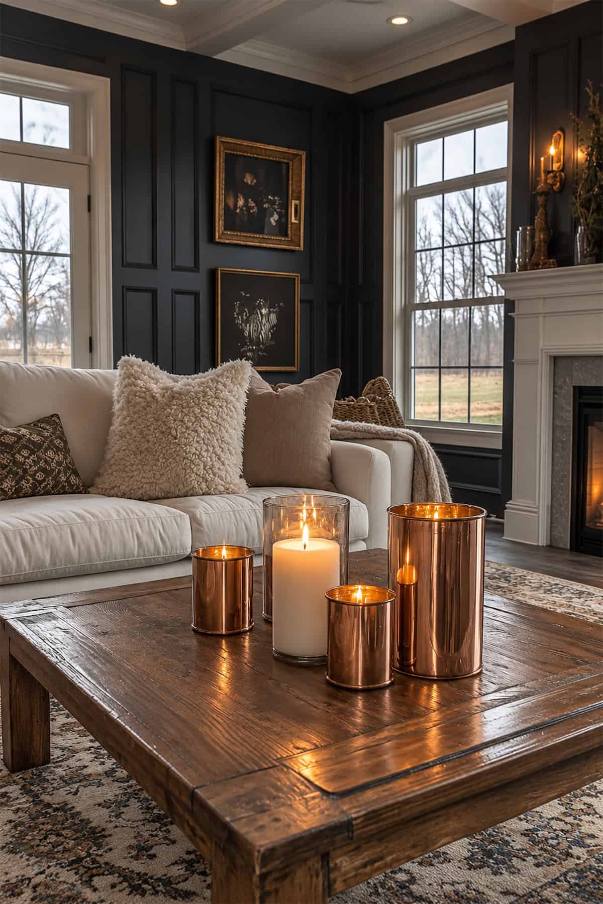 Copper and Gold Accents