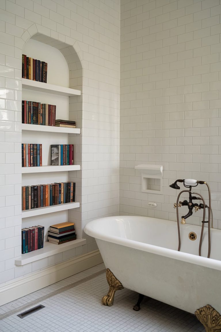 Bathroom Library 32 Brilliant Built-in Bookshelf Ideas