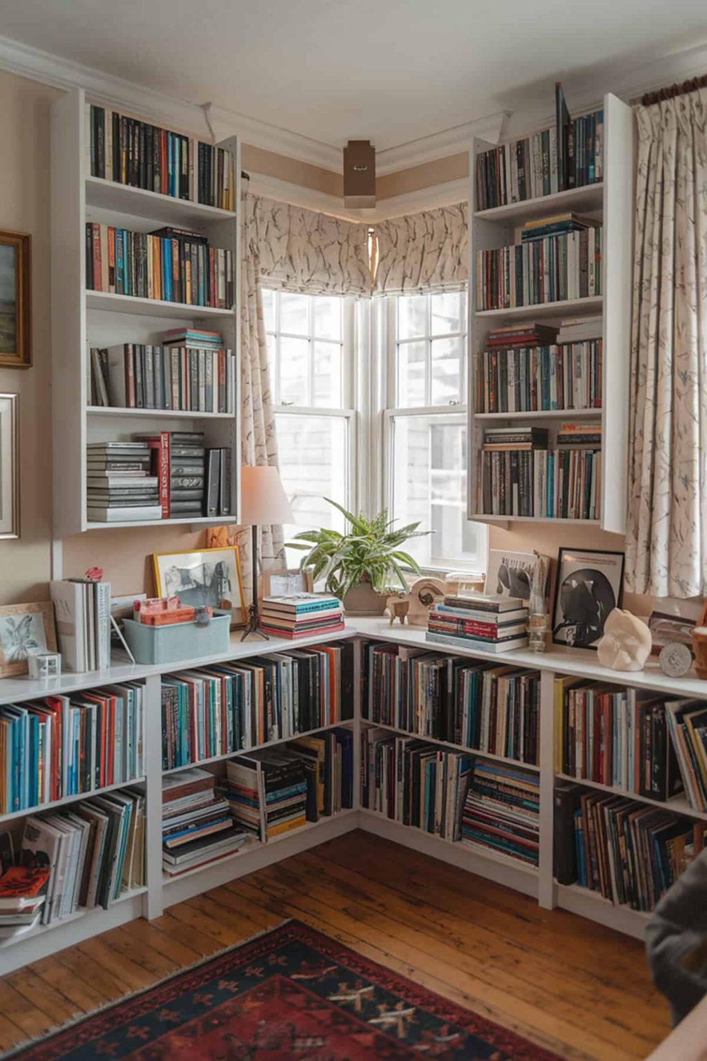 30 Creative Under Window Bookshelf Ideas