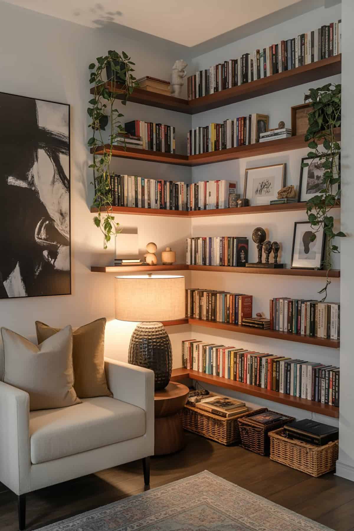 Floating Corner Shelves
